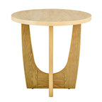 Mesa auxiliar redonda de roble, estilo Mid-Century, tablero de MDF, 1 pieza