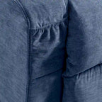 Sillón Reclinable Eléctrico con Calor y Masaje, Un Asiento, Azul / Marrón / Gris