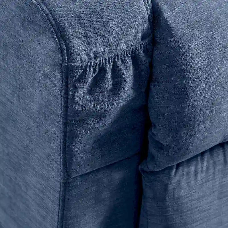 Sillón Reclinable Eléctrico con Calor y Masaje, Un Asiento, Azul / Marrón / Gris