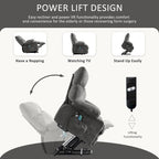 Sillón Reclinable Eléctrico con Calor y Masaje, Un Asiento, Azul / Marrón / Gris