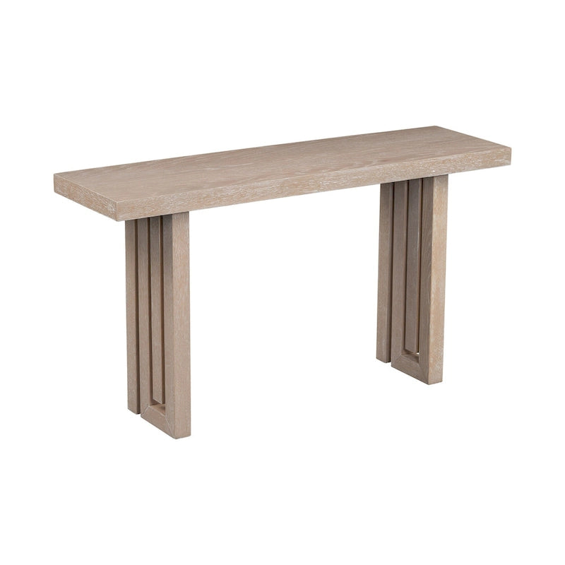 Mesa Consola de 150 cm, Natural/Negro, MDF + Chapa de Roble, Requiere Ensamblaje por 1 Persona, Recibidor y Sala de Estar