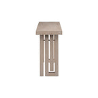 Mesa Consola de 150 cm, Natural/Negro, MDF + Chapa de Roble, Requiere Ensamblaje por 1 Persona, Recibidor y Sala de Estar