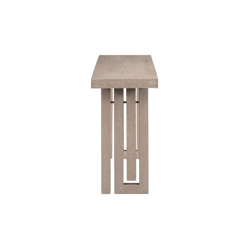 Mesa Consola de 150 cm, Natural/Negro, MDF + Chapa de Roble, Requiere Ensamblaje por 1 Persona, Recibidor y Sala de Estar