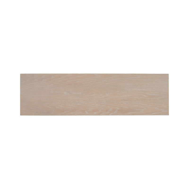 Mesa Consola de 150 cm, Natural/Negro, MDF + Chapa de Roble, Requiere Ensamblaje por 1 Persona, Recibidor y Sala de Estar