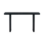 Mesa Consola de 150 cm, Natural/Negro, MDF + Chapa de Roble, Requiere Ensamblaje por 1 Persona, Recibidor y Sala de Estar