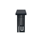 Mesa Consola de 150 cm, Natural/Negro, MDF + Chapa de Roble, Requiere Ensamblaje por 1 Persona, Recibidor y Sala de Estar