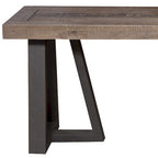 Banco de comedor para 2 personas Natural y Negro (190,5 cm de ancho)