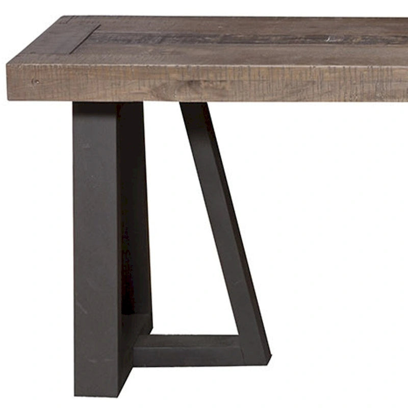 Banco de comedor para 2 personas Natural y Negro (190,5 cm de ancho)