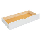 Cama plataforma queen gris/nogal/blanco con nido y 2 cajones, capacidad para 2 personas