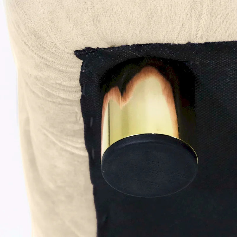 Otomana cúbica de terciopelo beige / rosa / amarillo / azul / morado, sin brazos, de un solo asiento