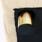 Otomana cúbica de terciopelo beige / rosa / amarillo / azul / morado, sin brazos, de un solo asiento