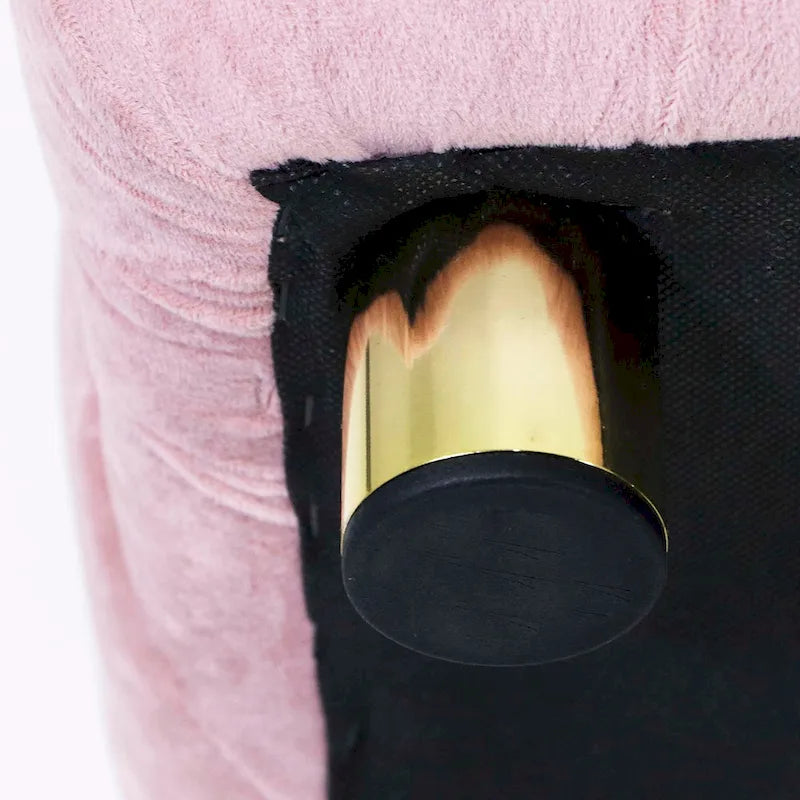 Otomana cúbica de terciopelo beige / rosa / amarillo / azul / morado, sin brazos, de un solo asiento