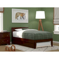 Cama plataforma con paneles de nogal/blanco/gris/espresso con nido - 1 persona
