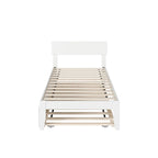 Cama plataforma con paneles de nogal/blanco/gris/espresso con nido - 1 persona