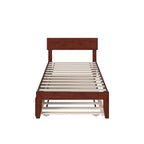 Cama plataforma con paneles de nogal/blanco/gris/espresso con nido - 1 persona