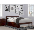 Cama plataforma con paneles de nogal/blanco/gris/espresso con nido - 1 persona