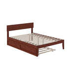 Cama plataforma con paneles de nogal/blanco/gris/espresso con nido - 1 persona