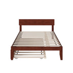Cama plataforma con paneles de nogal/blanco/gris/espresso con nido - 1 persona