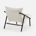 Sillón individual con reposabrazos metálico Light Grey / Navy / Black / Boucle / Oatmeal