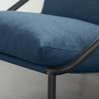 Sillón individual con reposabrazos metálico Light Grey / Navy / Black / Boucle / Oatmeal