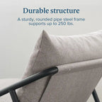 Sillón individual con reposabrazos metálico Light Grey / Navy / Black / Boucle / Oatmeal