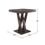 Mesa Alta Cuadrada, Capuchino, 2 a 4 Asientos