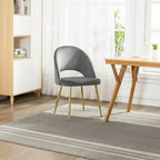 Porthos Home Batia Velvet Dining Chairs w/ Goldtone Metal Legs (Set of 2)