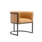 Silla de comedor de polipiel, estilo Art Decó, juego de 2 – Guijarro / Blanco / Marrón claro / Camel / Negro