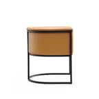 Silla de comedor de polipiel, estilo Art Decó, juego de 2 – Guijarro / Blanco / Marrón claro / Camel / Negro