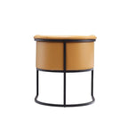 Silla de comedor de polipiel, estilo Art Decó, juego de 2 – Guijarro / Blanco / Marrón claro / Camel / Negro