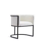 Silla de comedor de polipiel, estilo Art Decó, juego de 2 – Guijarro / Blanco / Marrón claro / Camel / Negro
