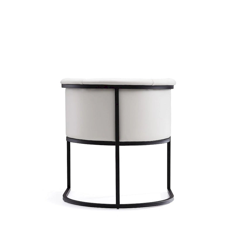 Silla de comedor de polipiel, estilo Art Decó, juego de 2 – Guijarro / Blanco / Marrón claro / Camel / Negro