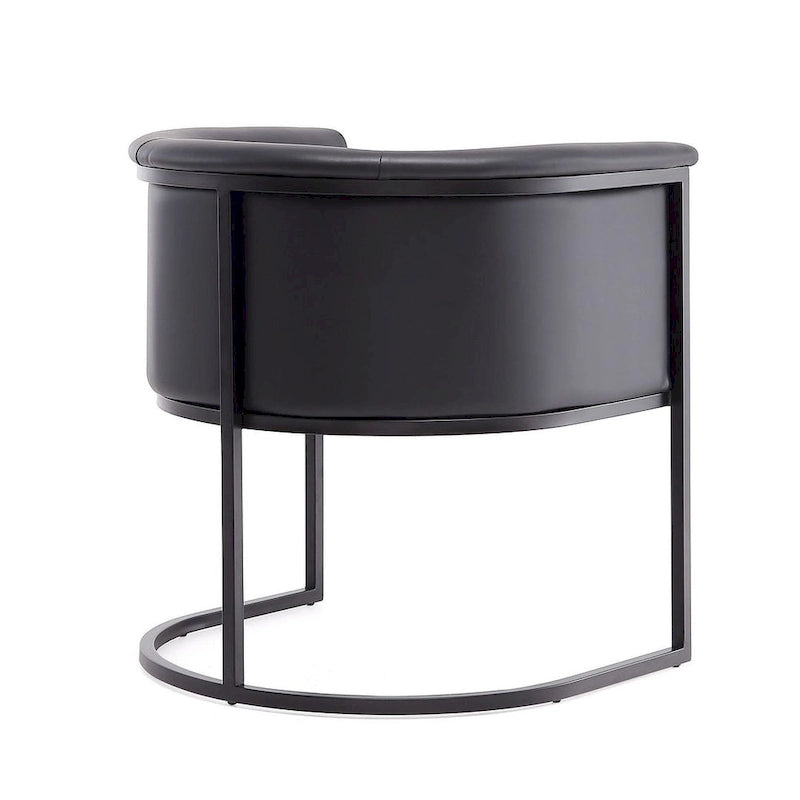 Silla de comedor de polipiel, estilo Art Decó, juego de 2 – Guijarro / Blanco / Marrón claro / Camel / Negro