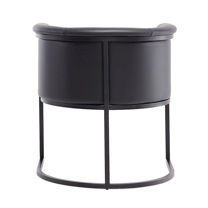Silla de comedor de polipiel, estilo Art Decó, juego de 2 – Guijarro / Blanco / Marrón claro / Camel / Negro