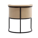 Silla de comedor de polipiel, estilo Art Decó, juego de 2 – Guijarro / Blanco / Marrón claro / Camel / Negro