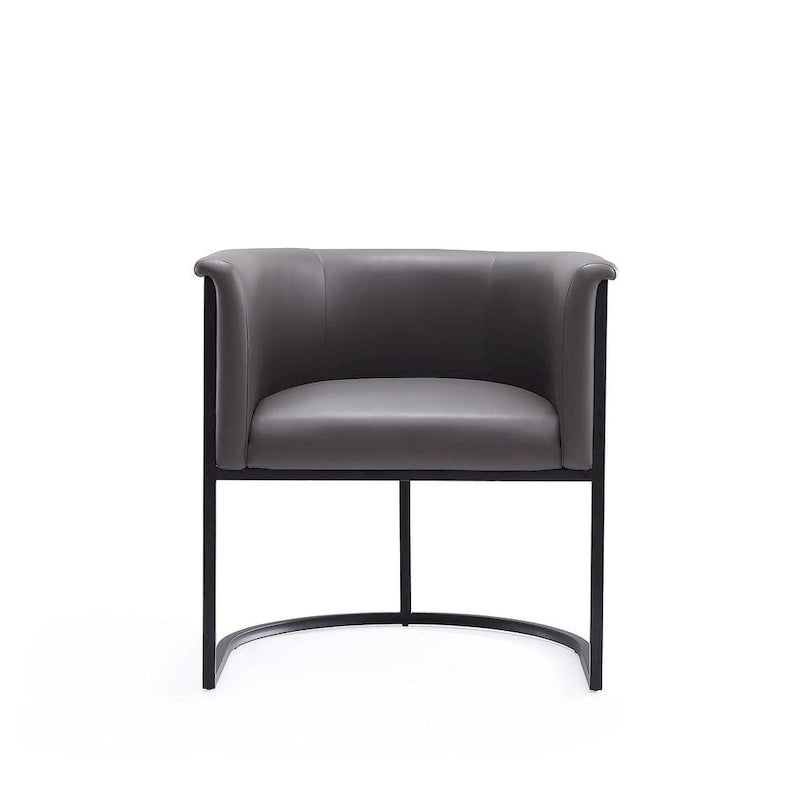 Silla de comedor de polipiel, estilo Art Decó, juego de 2 – Guijarro / Blanco / Marrón claro / Camel / Negro