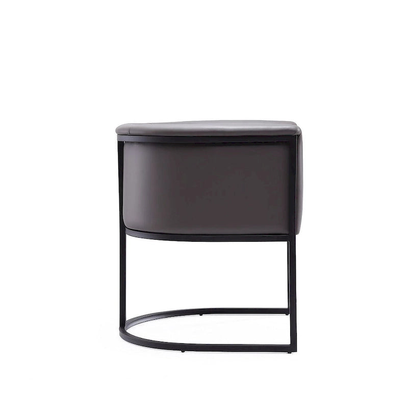 Silla de comedor de polipiel, estilo Art Decó, juego de 2 – Guijarro / Blanco / Marrón claro / Camel / Negro