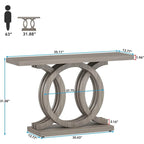 Mesa de Consola Marrón / Gris / Beige, Estilo Caballete Rústico, Requiere Ensamblaje por 1 Persona