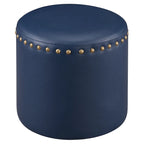 Puf redondo contemporáneo marrón/azul/verde/rojo, asiento individual