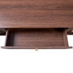 Mueble de TV de ratán marrón/natural con almacenamiento, apto para televisores de hasta 75"