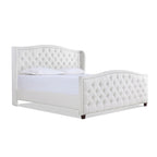 Cama con panel tapizado gris, con capitoné, para 2 personas, Queen/King/Cal-King