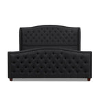 Cama con panel tapizado gris, con capitoné, para 2 personas, Queen/King/Cal-King