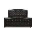 Cama con panel tapizado gris, con capitoné, para 2 personas, Queen/King/Cal-King