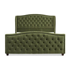 Cama con panel tapizado gris, con capitoné, para 2 personas, Queen/King/Cal-King