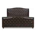 Cama con panel tapizado gris, con capitoné, para 2 personas, Queen/King/Cal-King
