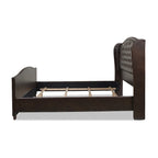 Cama con panel tapizado gris, con capitoné, para 2 personas, Queen/King/Cal-King
