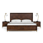 Estructura de cama de chapa de acacia y latón, diseño patchwork, para 1 persona
