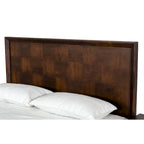 Estructura de cama de chapa de acacia y latón, diseño patchwork, para 1 persona
