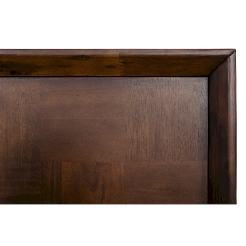 Estructura de cama de chapa de acacia y latón, diseño patchwork, para 1 persona