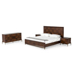 Estructura de cama de chapa de acacia y latón, diseño patchwork, para 1 persona